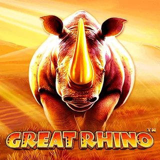 Portada oficial de Great Rhino, del estudio Pragmatic Play